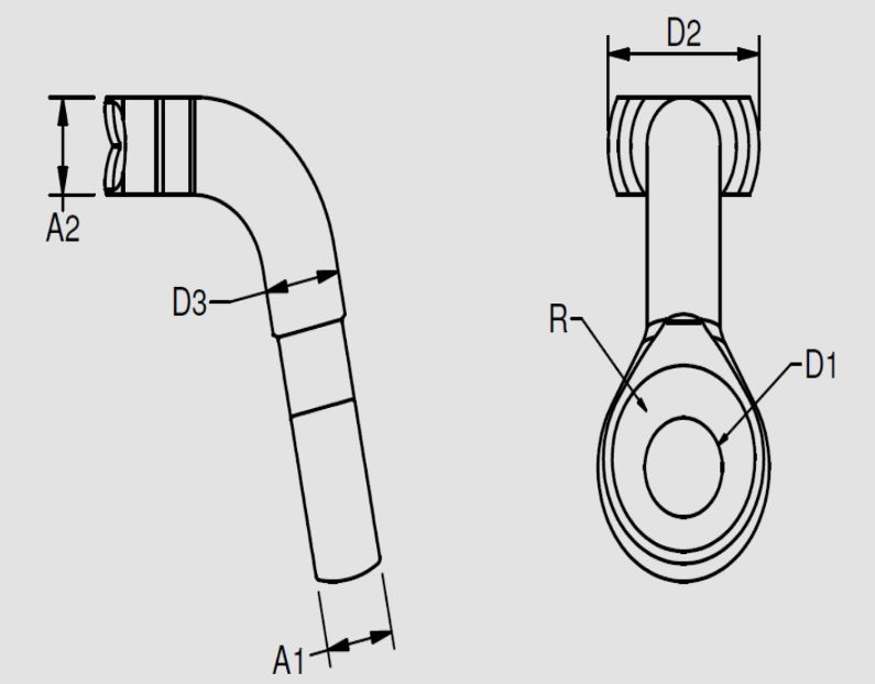 BW6165F T-Rope Eye Forged drawing